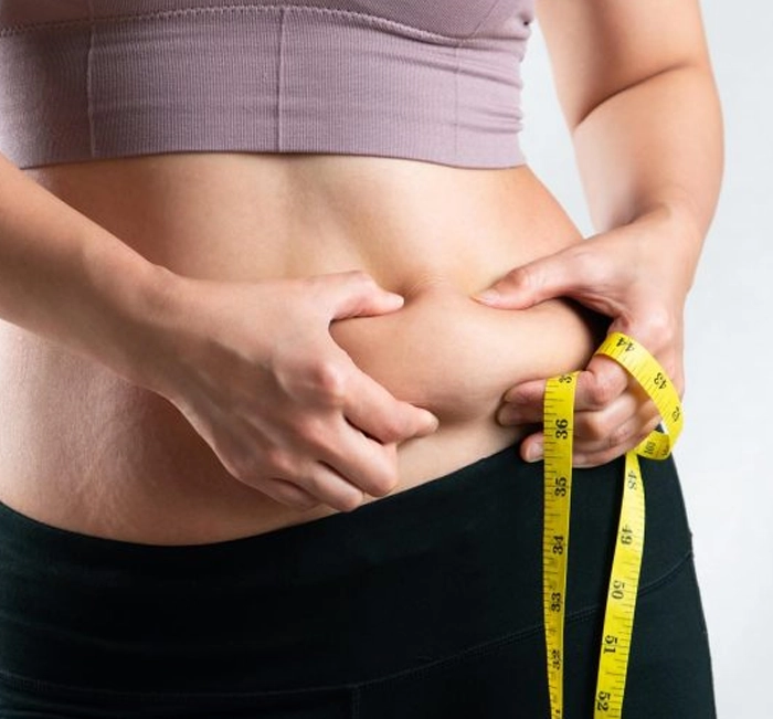 Woman focusing on her wellness routine