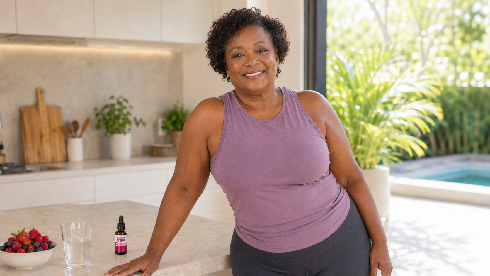 Woman reviewing a wellness routine
