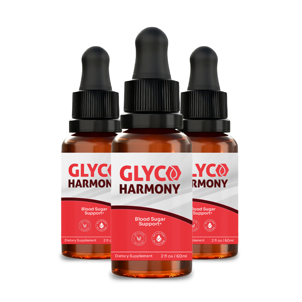 Three GlycoHarmony bottles