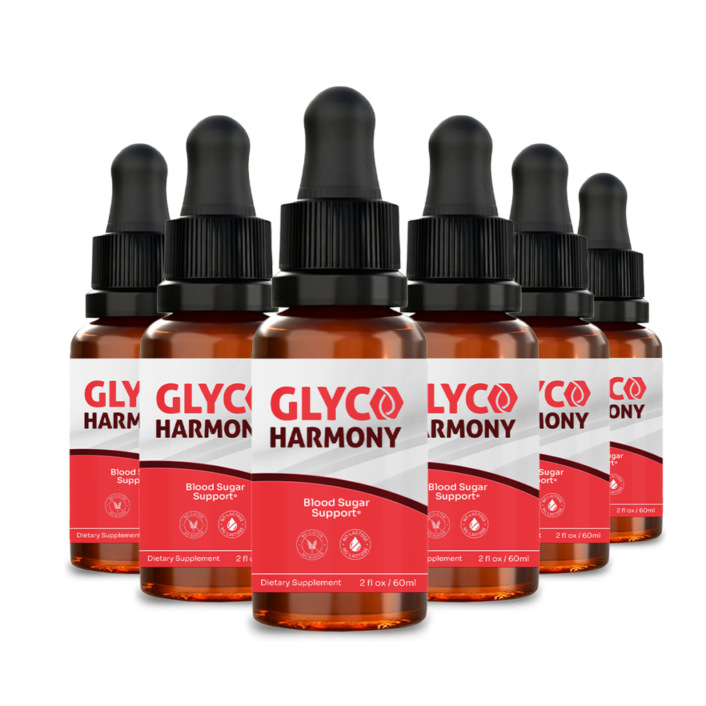 Six GlycoHarmony bottles