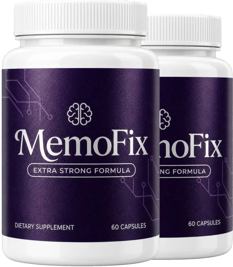 Two bottles of MemoFix dietary supplement