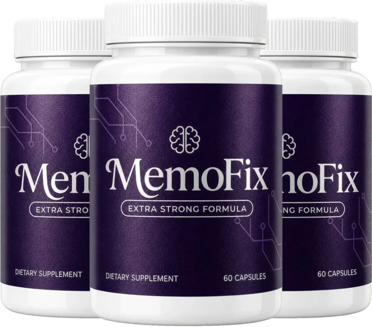 Three bottles of MemoFix dietary supplement