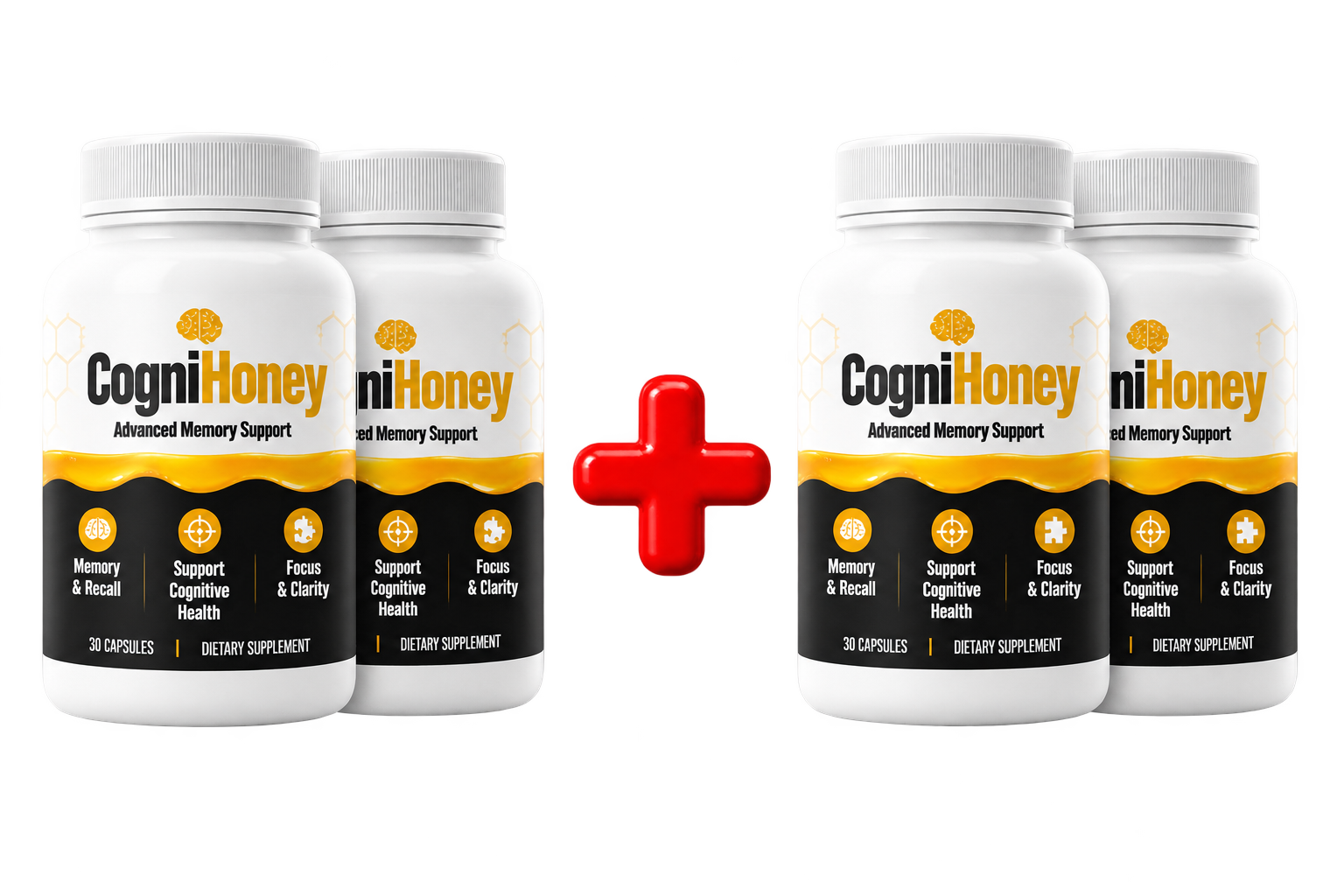 CogniHoney 4 bottle bundle visual