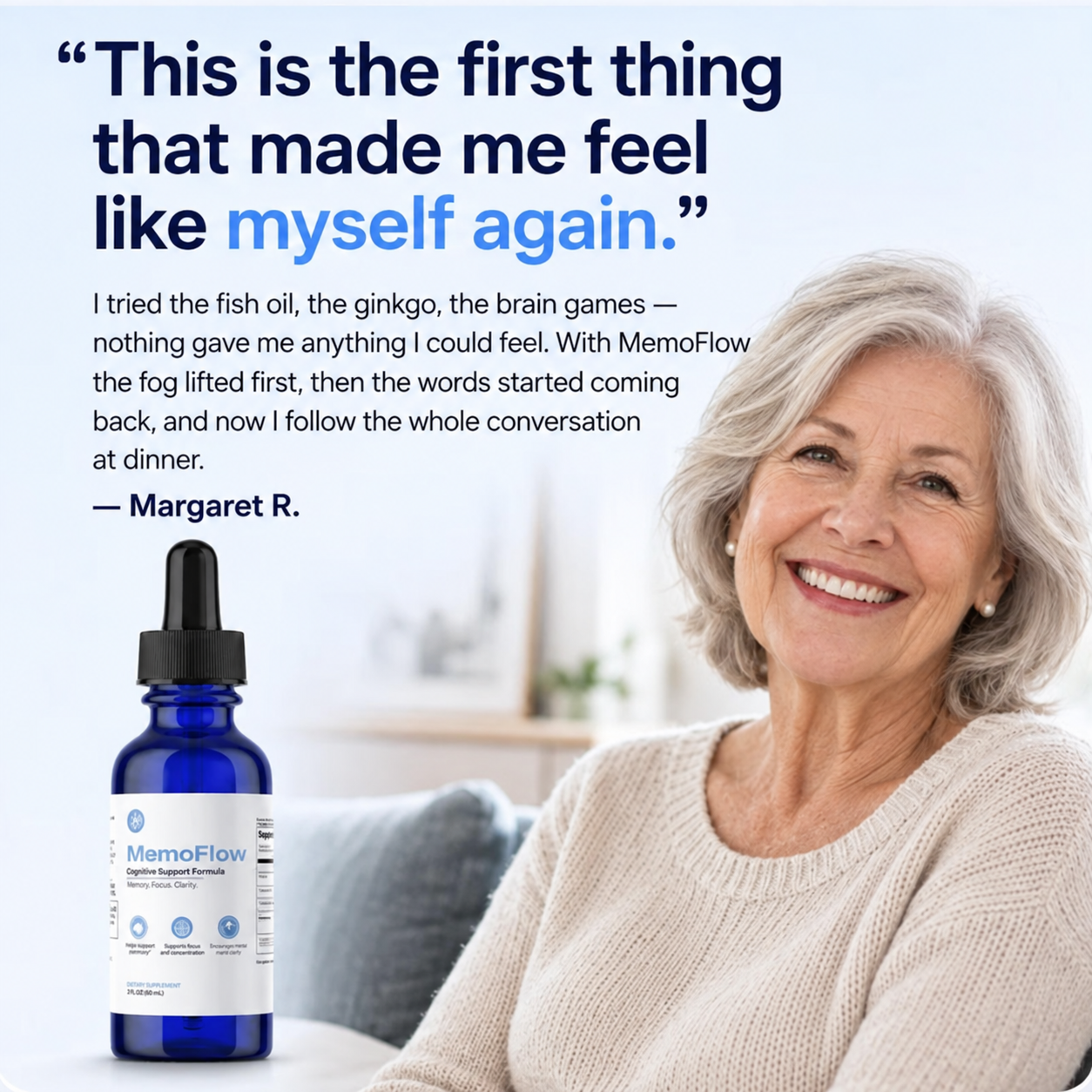 Margaret R. testimonial: This is the first thing that made me feel like myself again