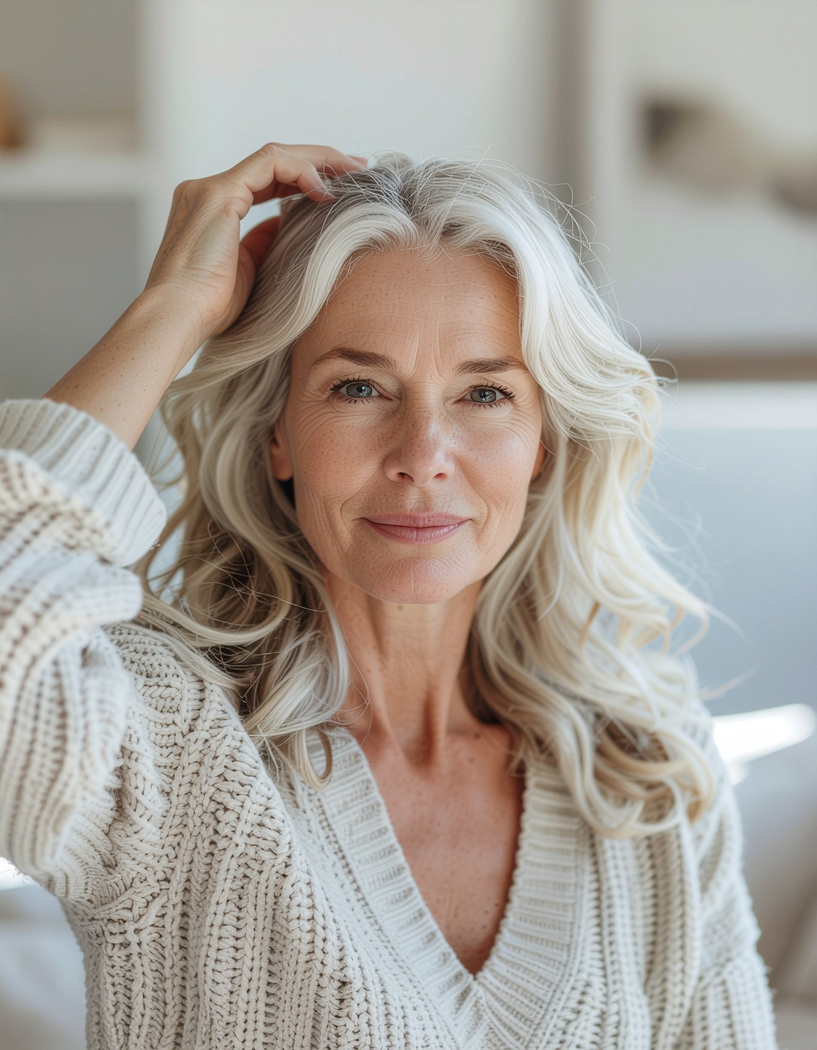 Woman with refreshed-looking complexion
