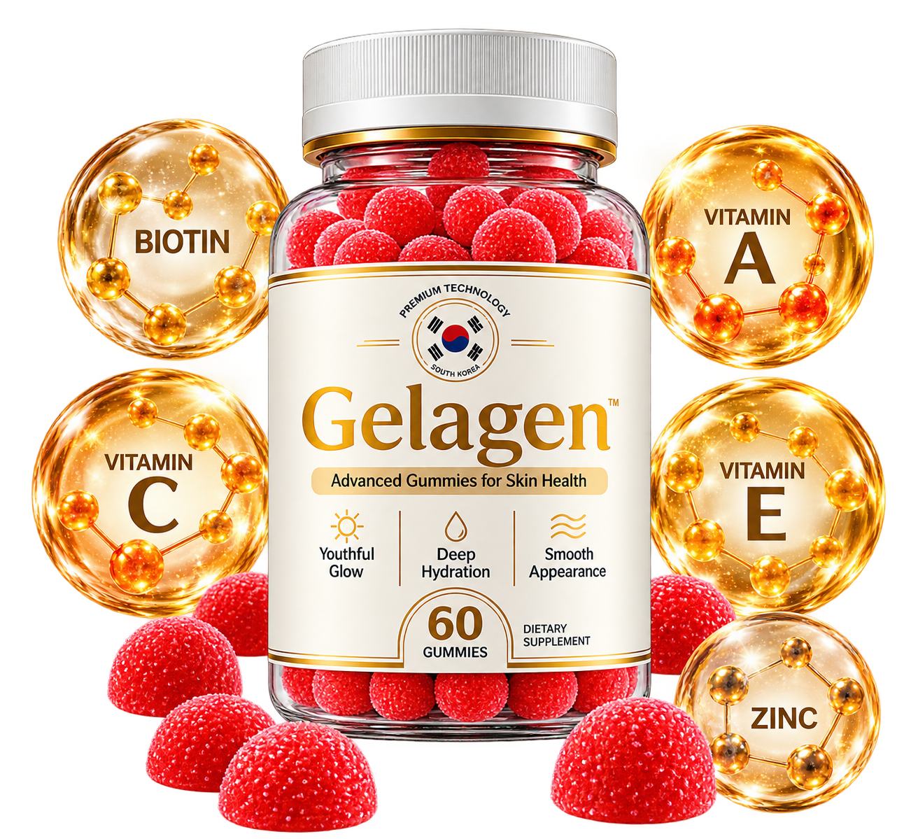 Premium Gelagen™ gummies bottle
